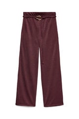 Vero Moda Calça comprida de malha com detalhe de fivela Roxo