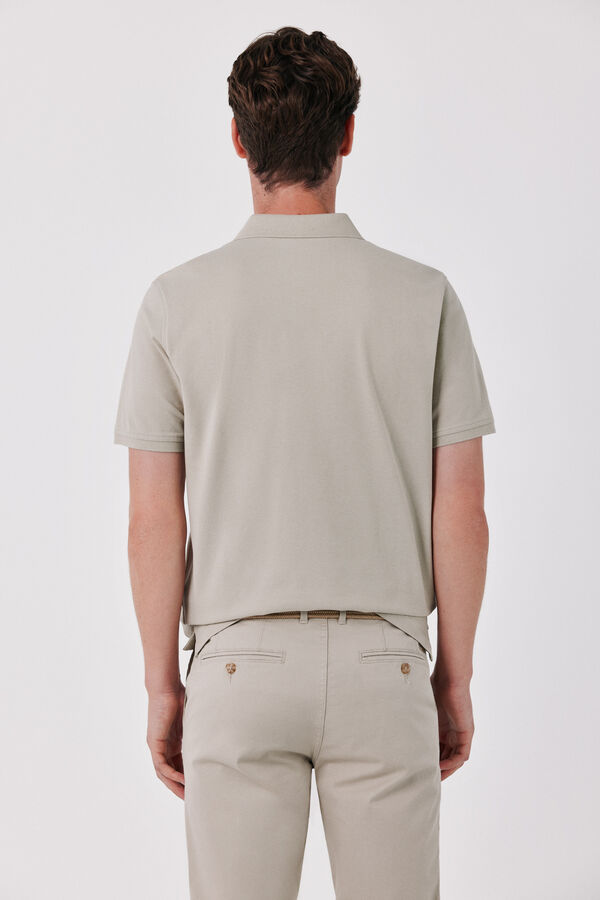 Cortefiel Piqu&eacute; basic polo shirt Beige