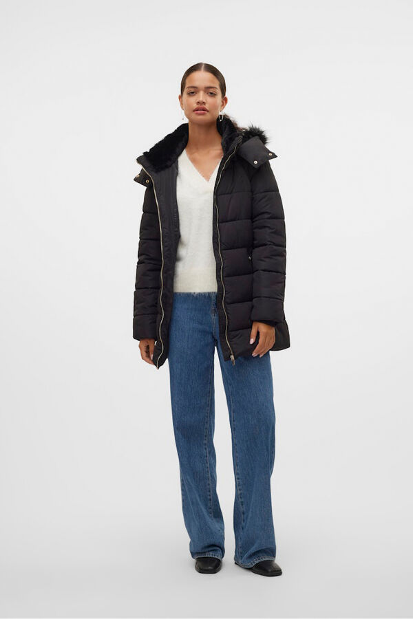 Vero Moda Casaco midi sobretudo  Preto