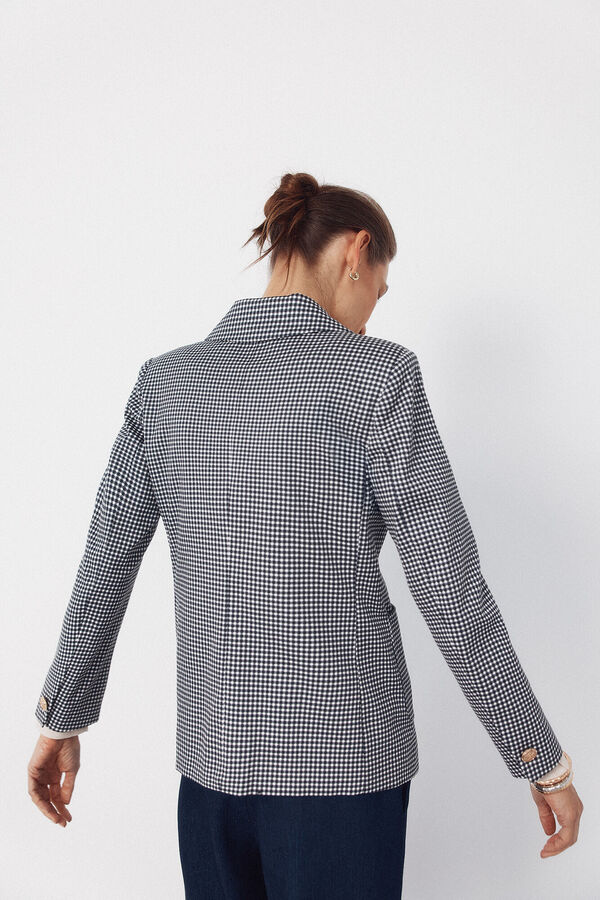 Cortefiel Blazer de punto piqu&eacute; Estampado blanco