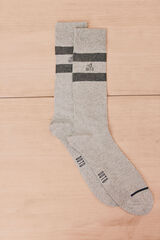 OOTO Meia canelada desportiva Cinzento