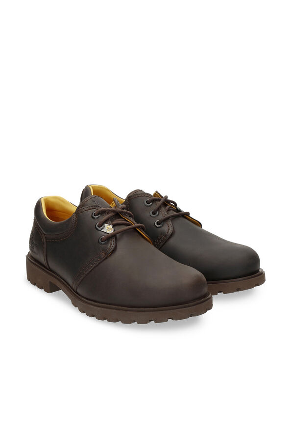 Panama Jack Sapatos de pele masculinos Castanho