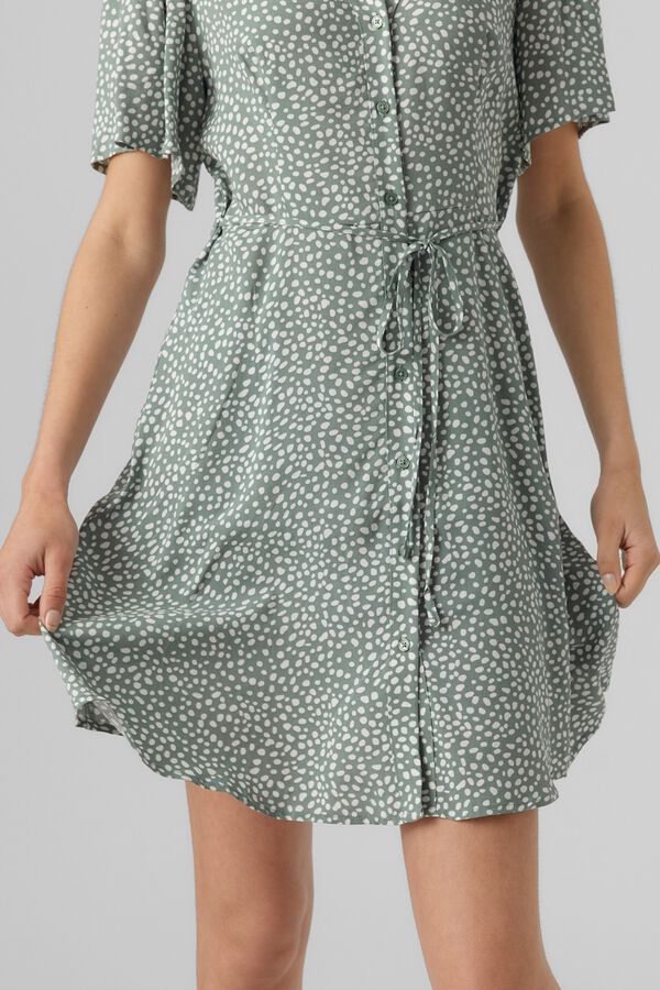 Vero Moda Vestido curto com bot&otilde;es Verde