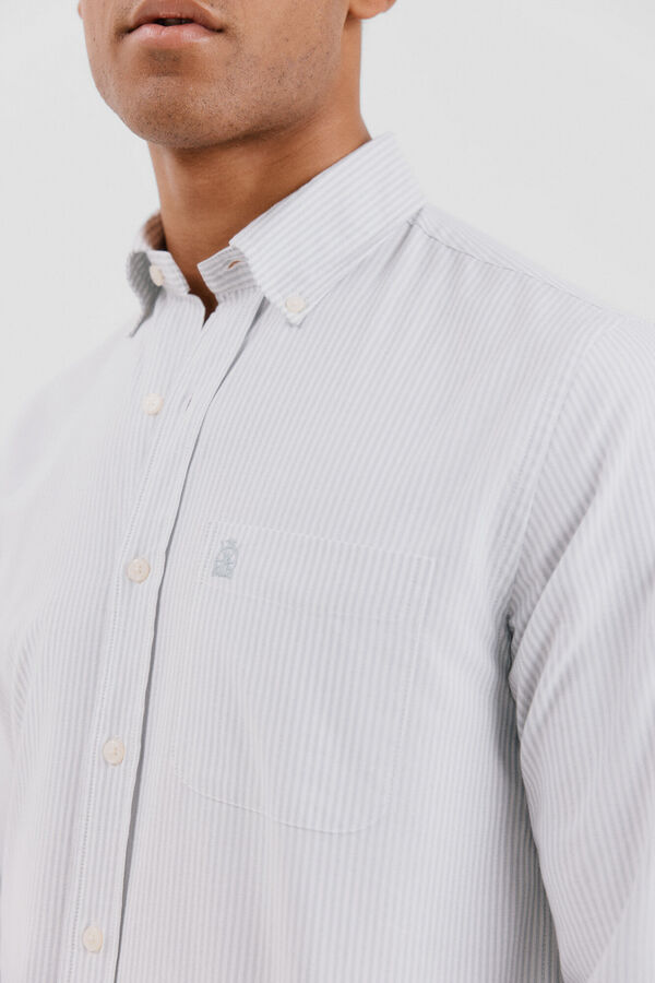 Cortefiel Camisa oxford riscas Azul