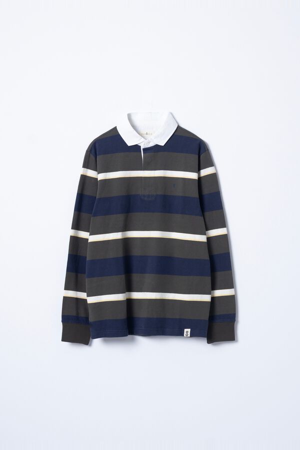 PuroEGO Multistriped rugby polo shirt Green