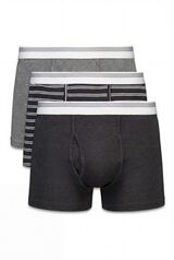 Cortefiel Jersey-knit 3-pack boxers Dark grey