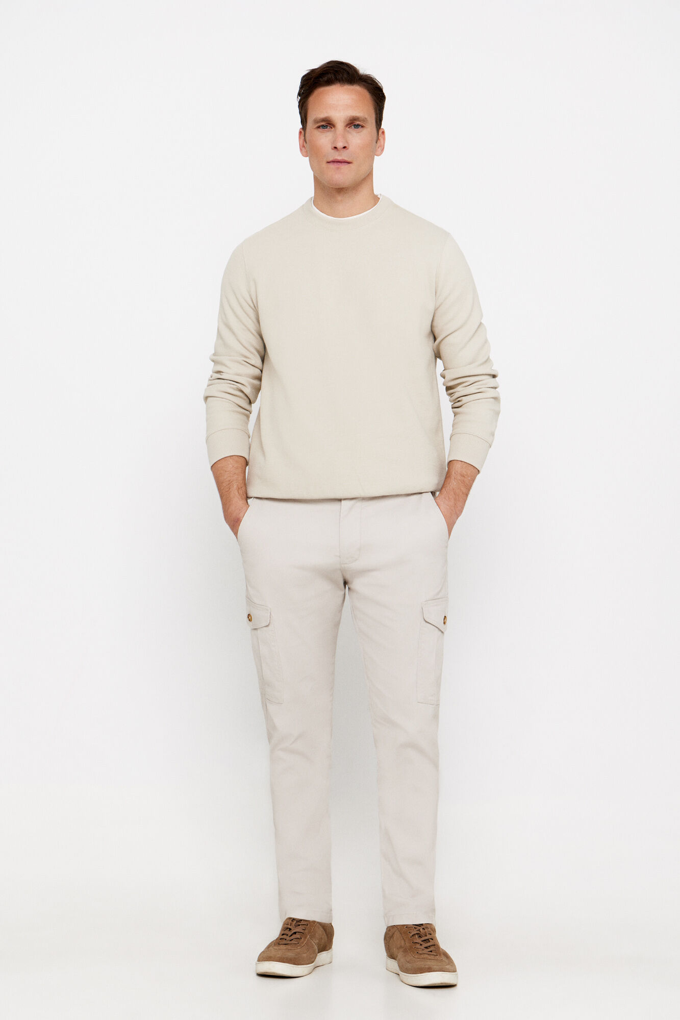 Pantalon cargo slim fit Pantalones de hombre Cortefiel