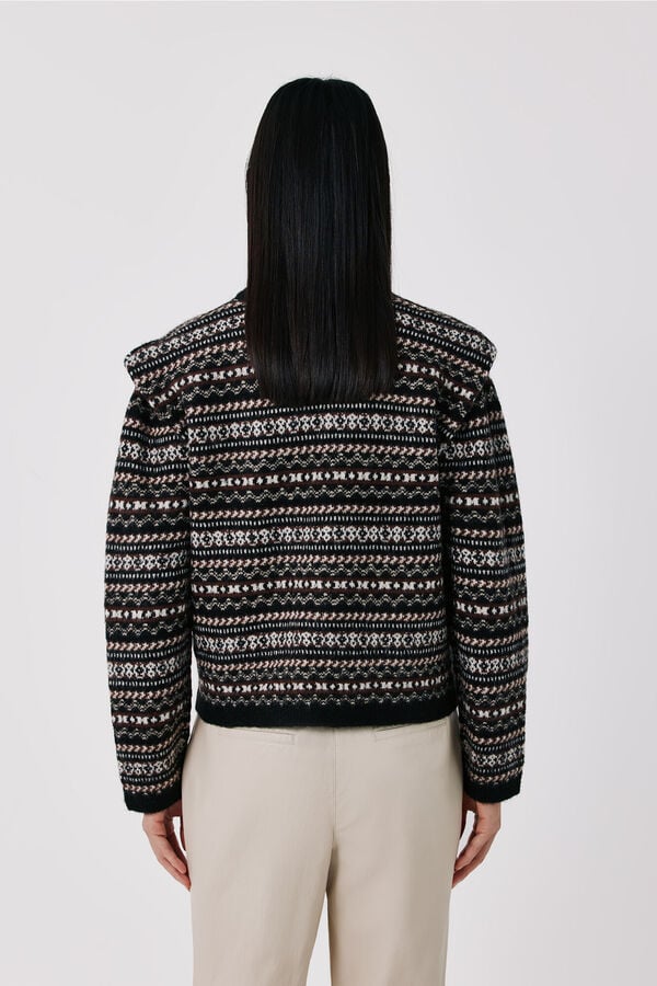 Cortefiel Fair Isle jumper Black