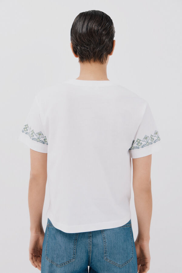 Cortefiel Printed t-shirt White