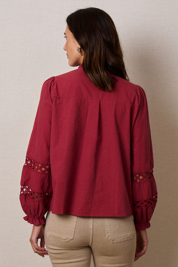 Polín Et Moi Detalhes da blusa Adela Vermelho