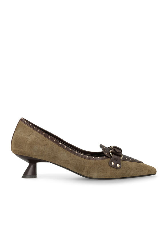 Zapatos de salón en piel grabada