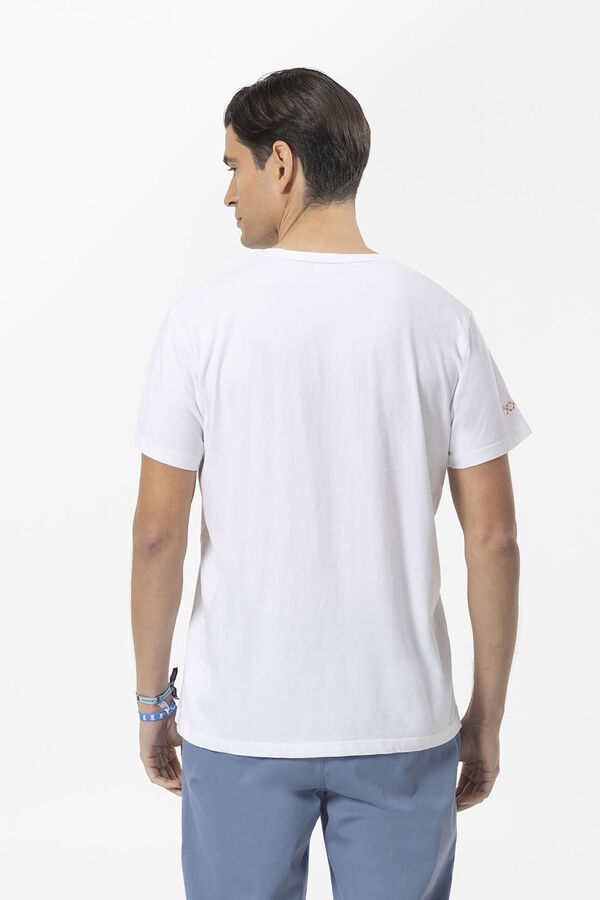 Cortefiel T-shirt estampada elpulpo enchimento hawaii peito Branco