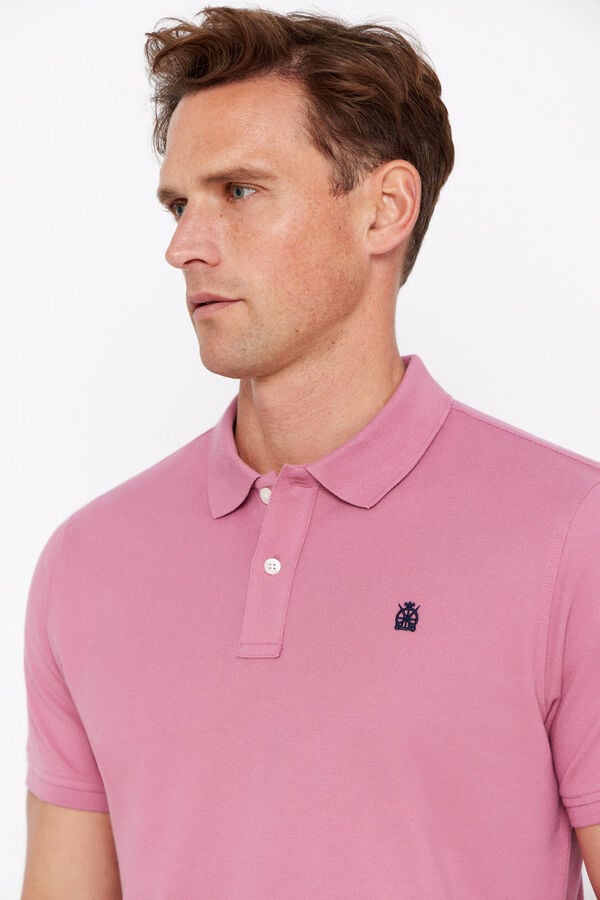 Cortefiel Essential polo shirt Pink