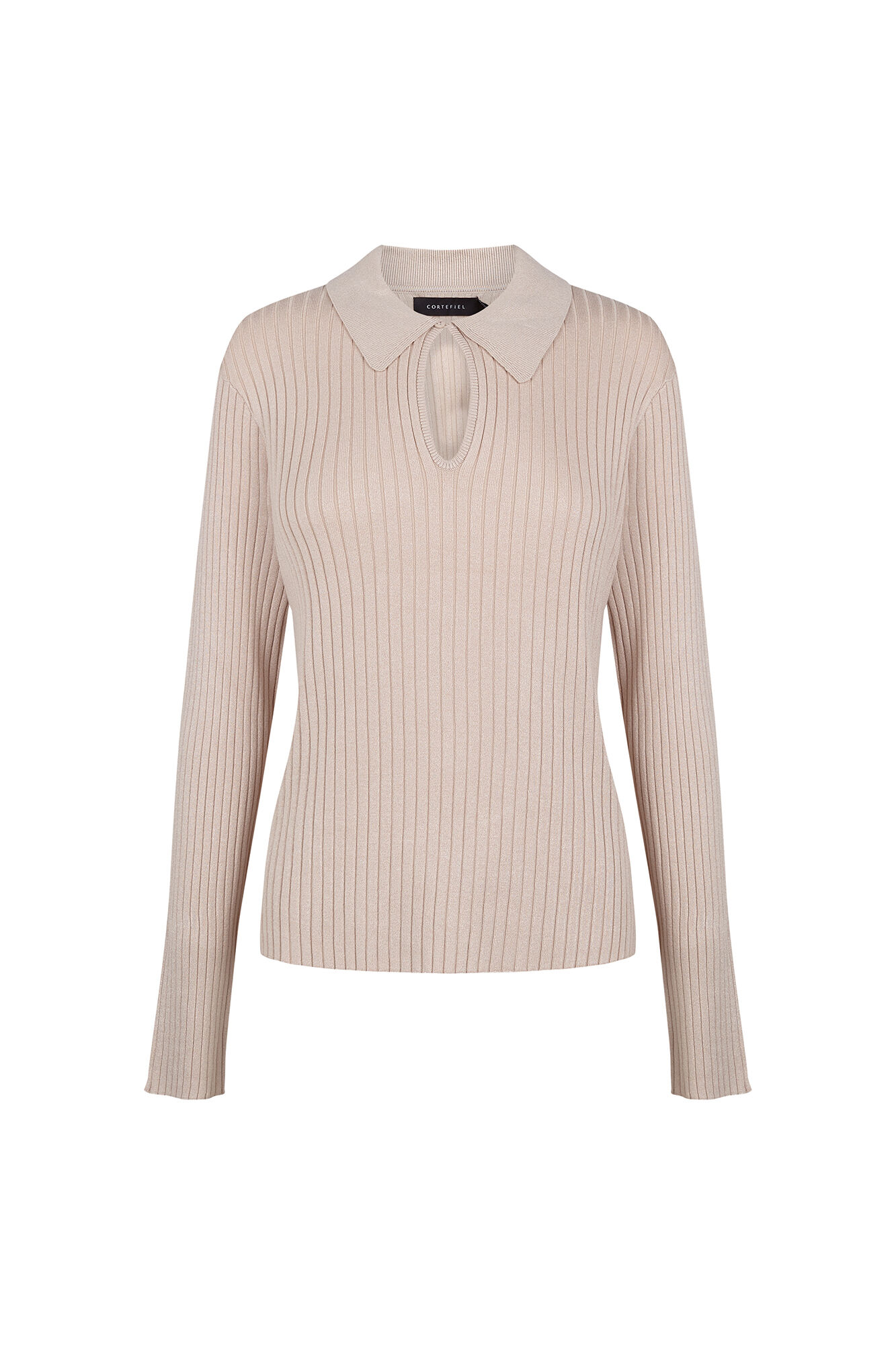 Cortefiel Jersey-knit keyhole polo shirt