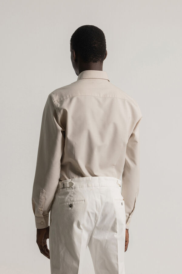 PuroEGO Slim fit Oxford shirt Beige