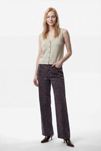 Vila Malha de colete com bot&otilde;es de joia