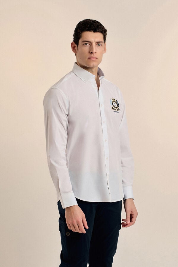 Valecuatro Camisa do escudo Branco