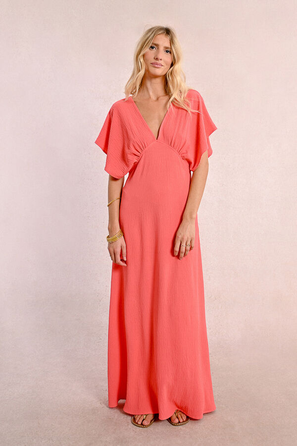 Molly Bracken Vestido comprido de manga curta borboleta Vermelho