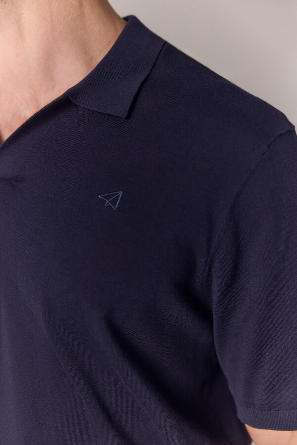 OOTO Camisola polo lisa de manga curta Azul