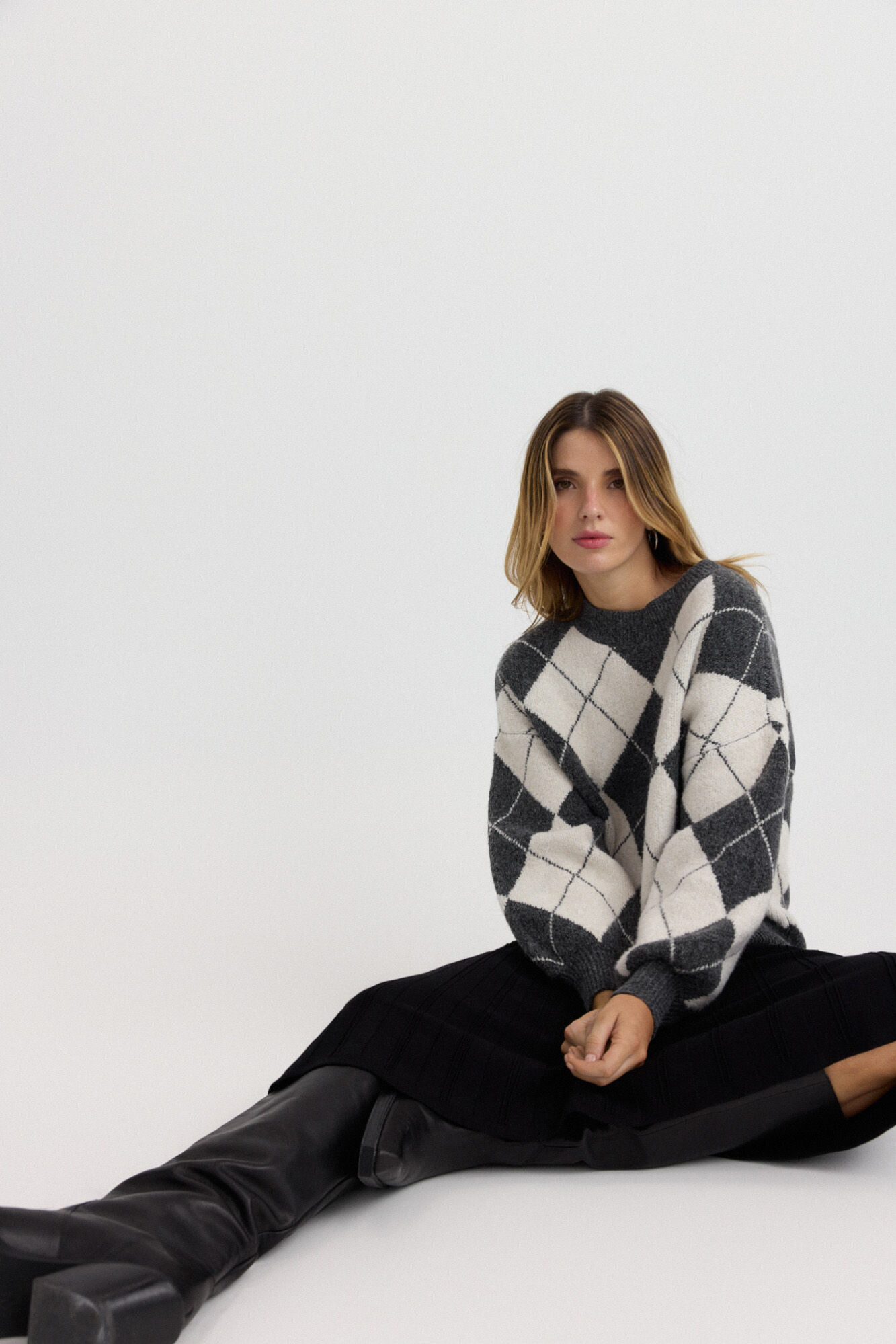 Vero Moda Camisola com padr&atilde;o de losangos