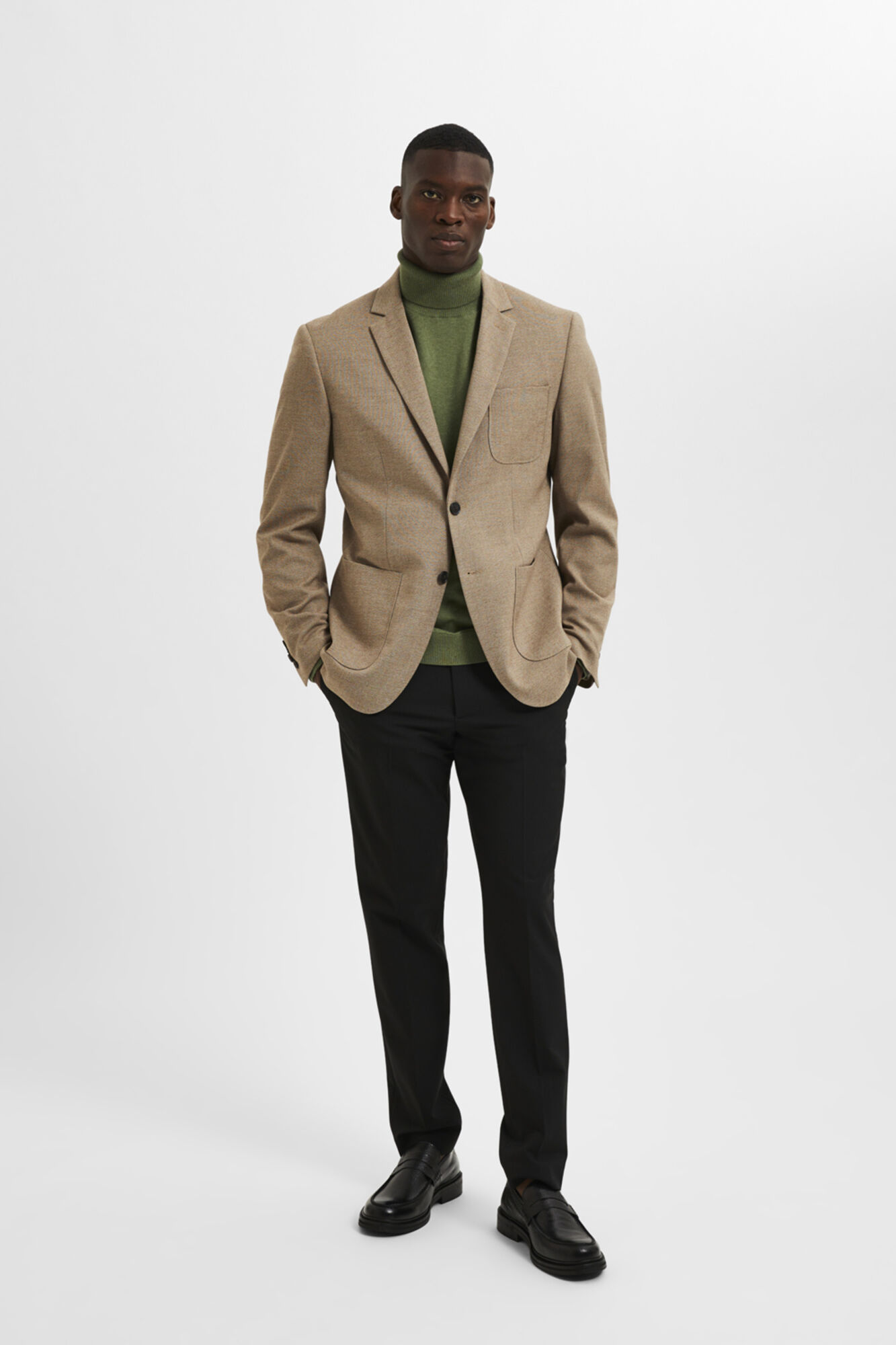 Blazer slim fit elaborada con materiales reciclados Trajes de hombre Cortefiel