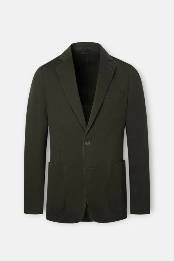 Silbon Straight casual blazer Green