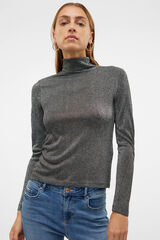 Vero Moda Top de gola e lurex  Preto