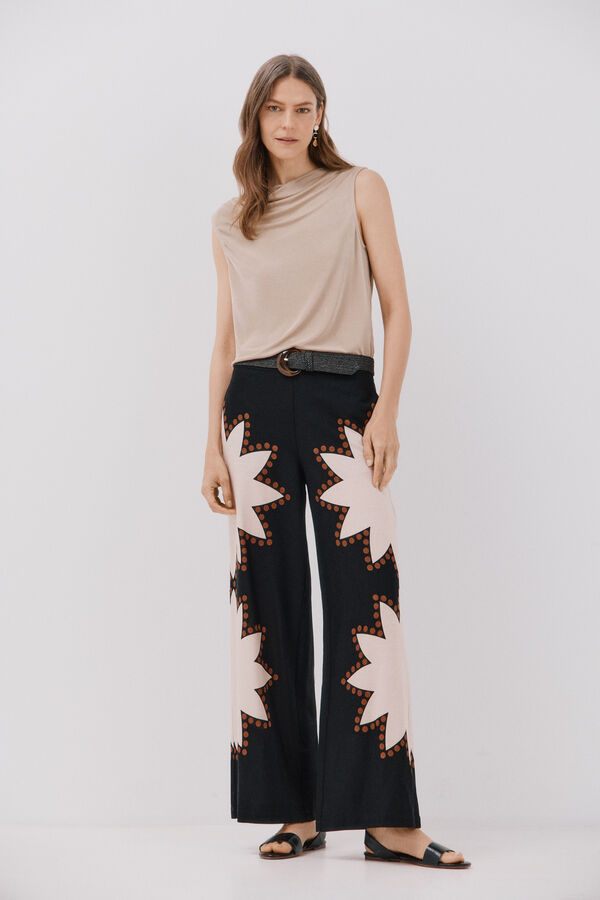 Cortefiel Satin draped  knit  top Nude