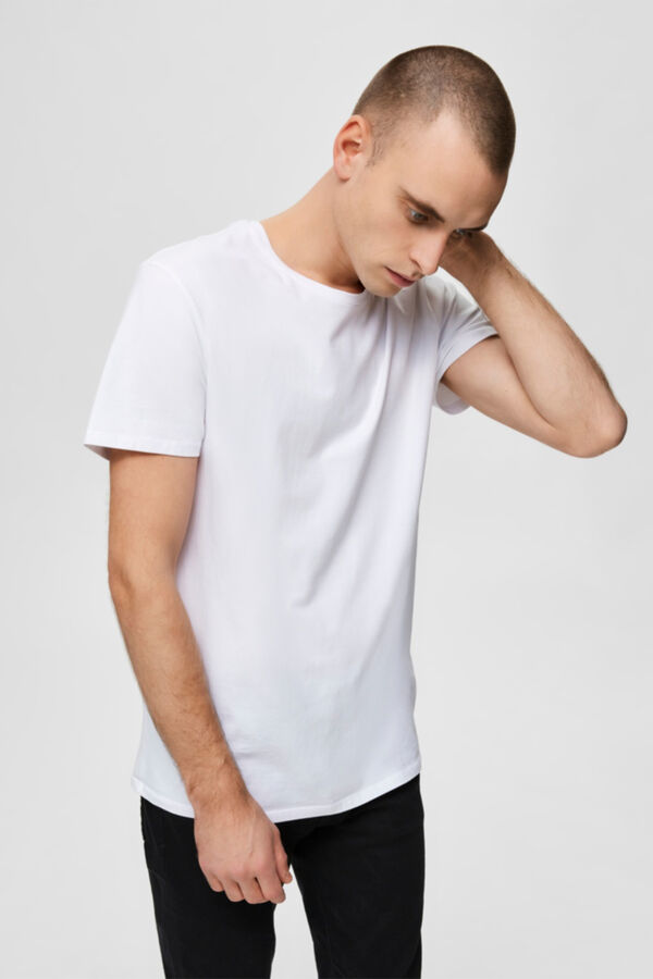 Cortefiel Pack of 3 plain short-sleeved T-shirts White