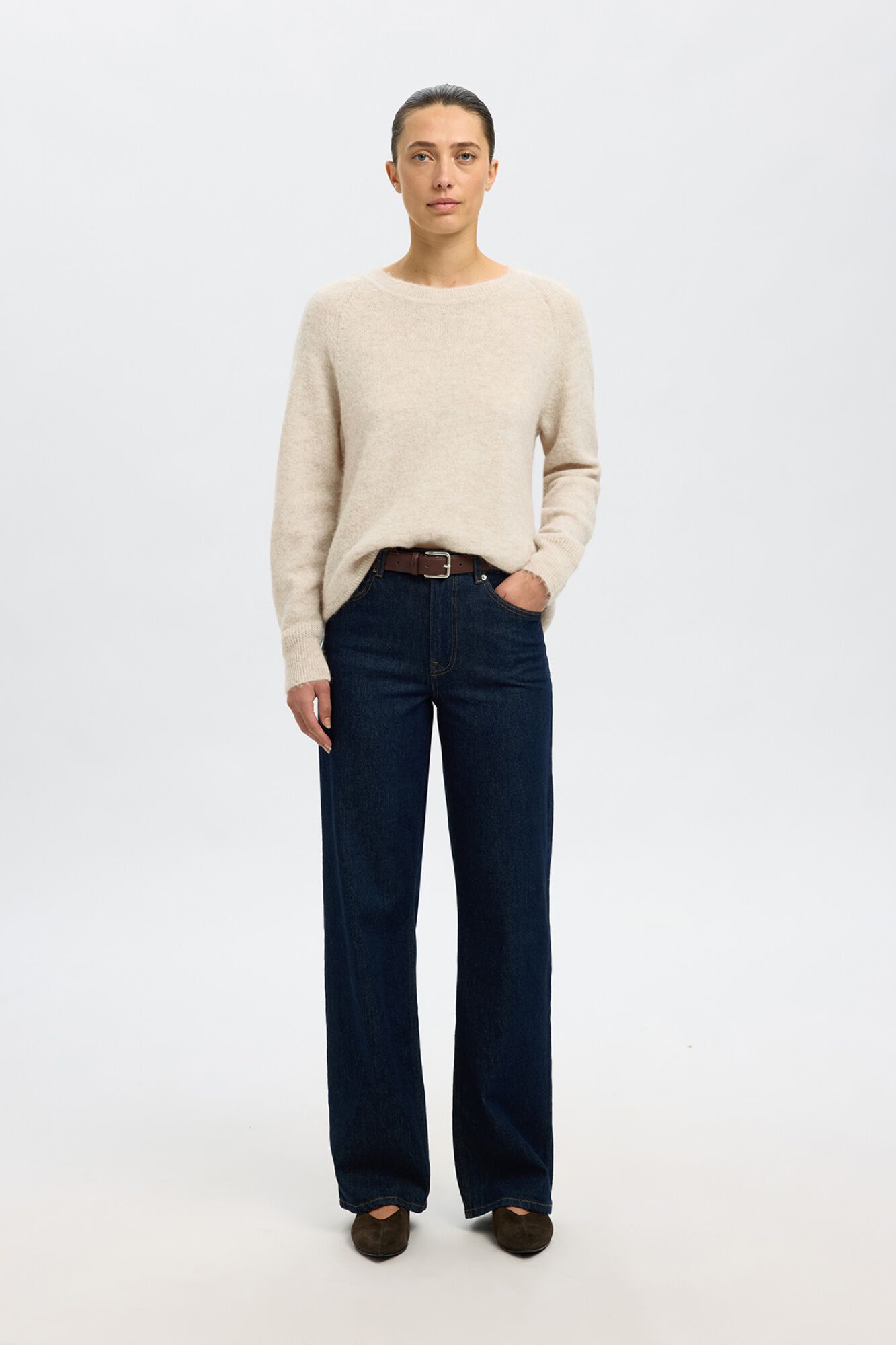 Selected Camisola de l&atilde; e alpaca