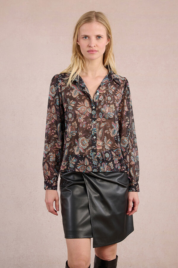 Molly Bracken Camisa de manga comprida com estampado Multicolorido