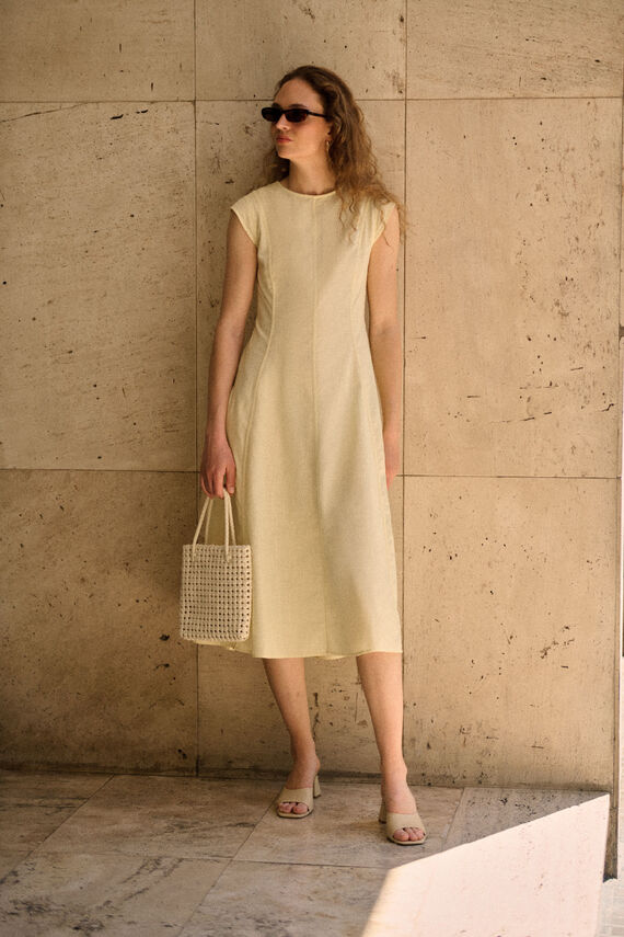 Vestido contrastes
