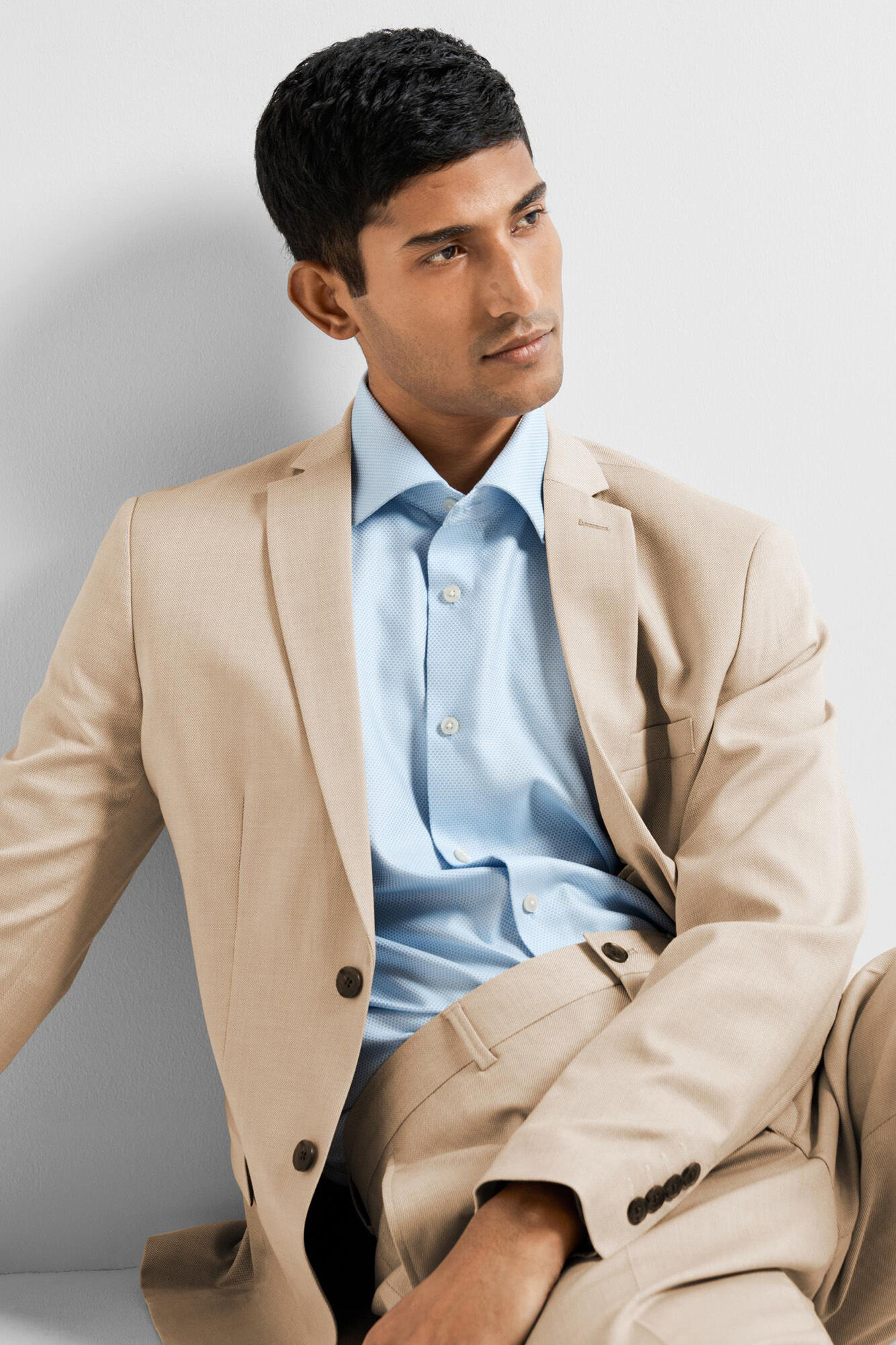 Selected Blazer de fato Slim Fit confecionado com materiais reciclados