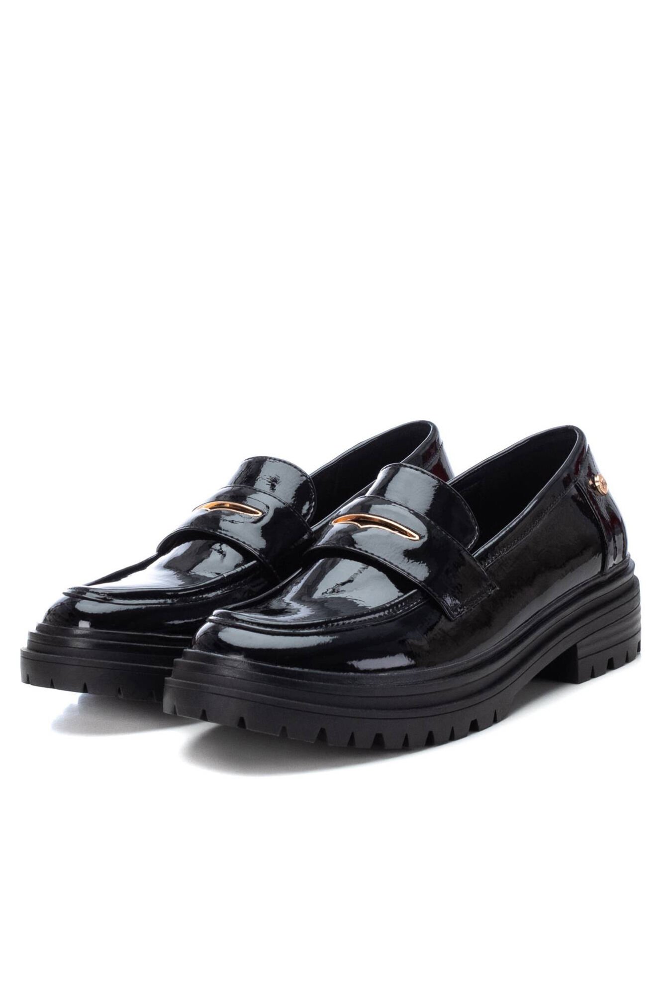 Mocassim senhora couro verniz preto Sapatilhas desportivas de