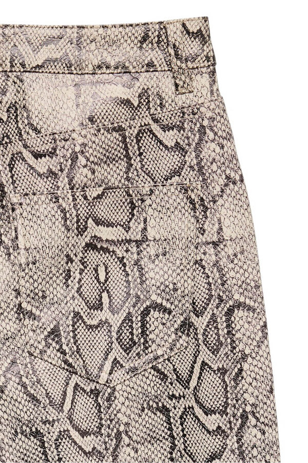 Vero Moda Calça com efeito pele de cobra Cinzento