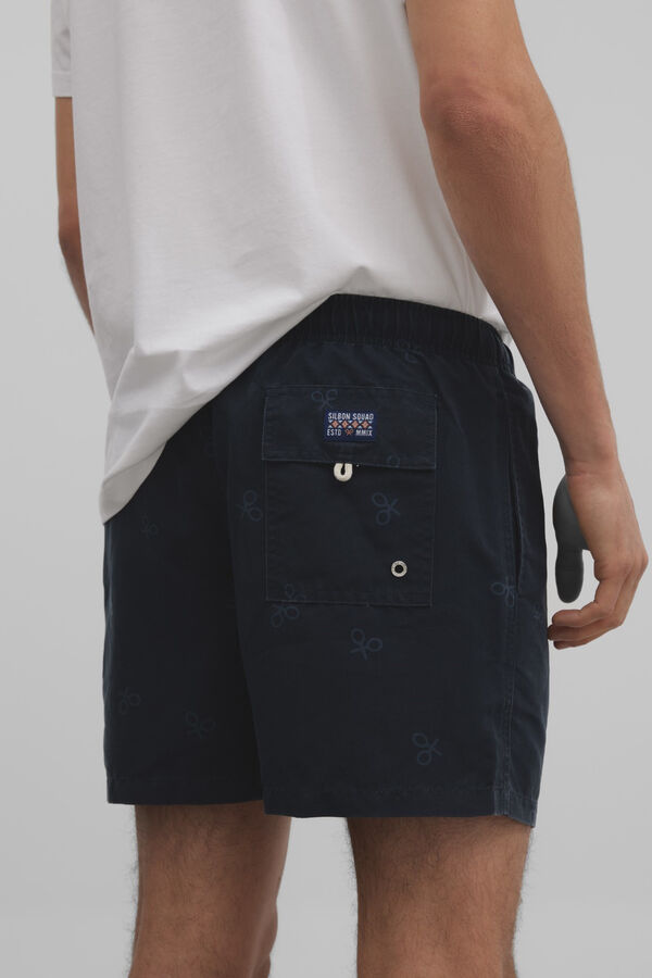 Cortefiel Multi-racket swim shorts Navy