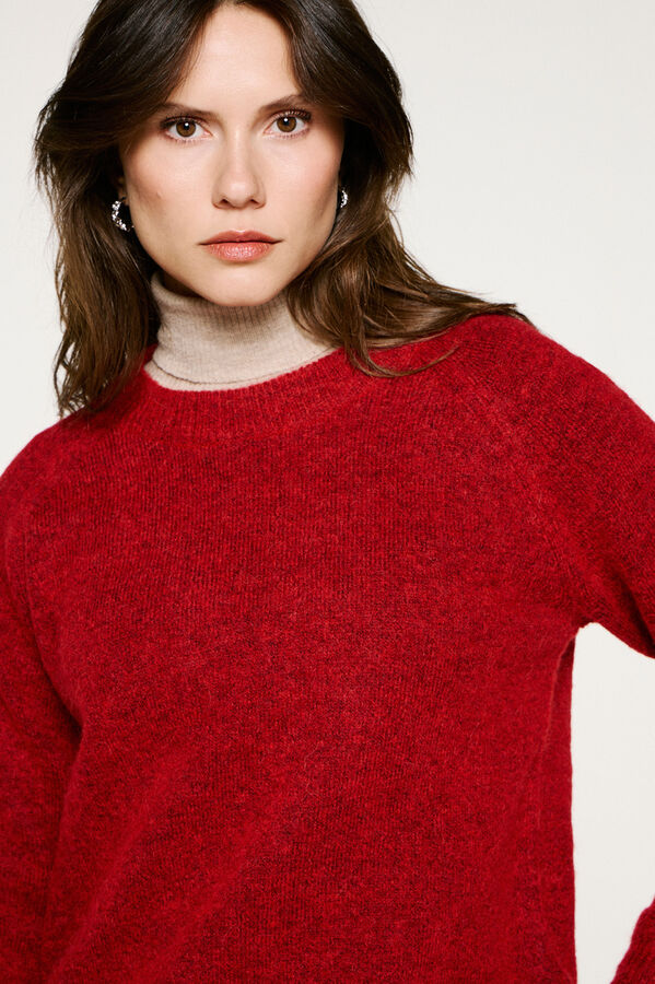 Selected Femme Camisola de lã e alpaca. Vermelho
