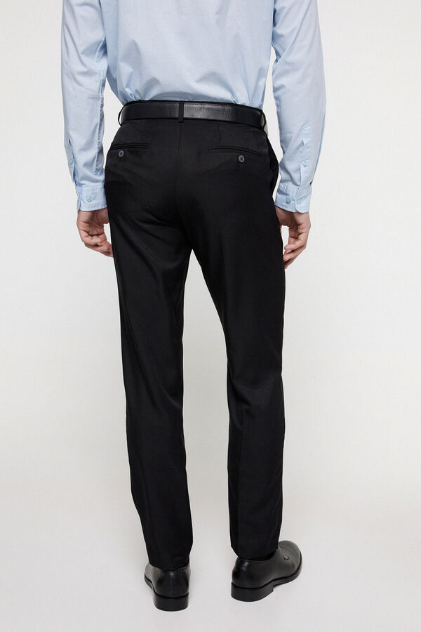 Cortefiel Slim fit dress trousers Black