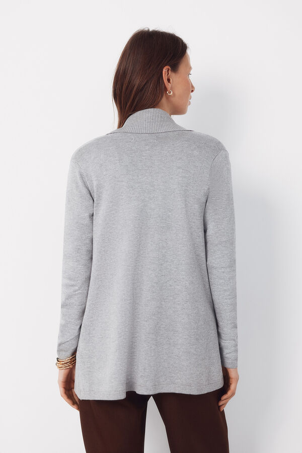 Cortefiel Cardigan with shawl neckline Grey
