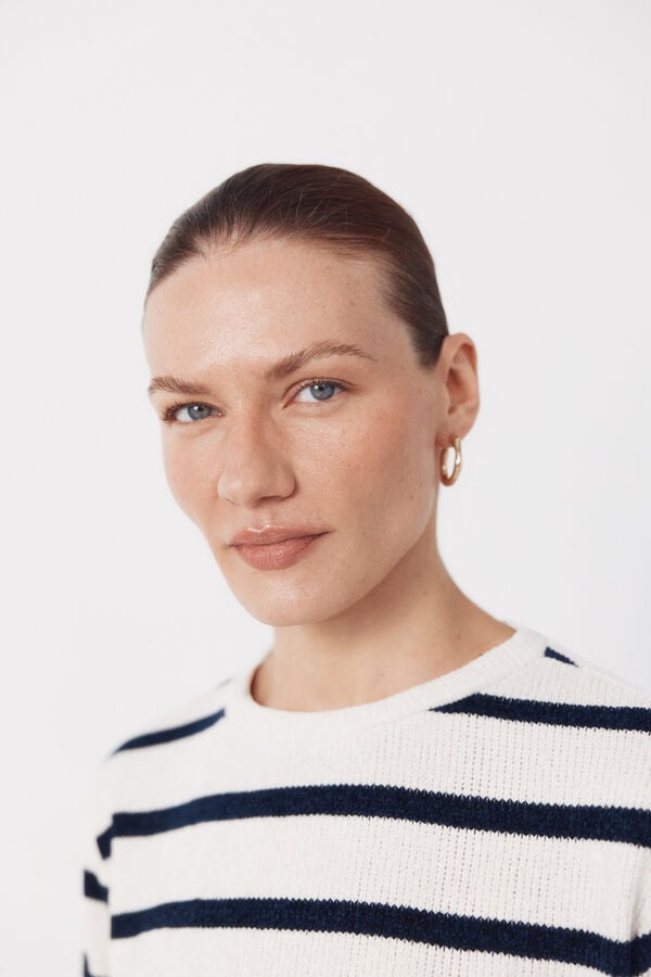 Cortefiel Chenille t-shirt Blue