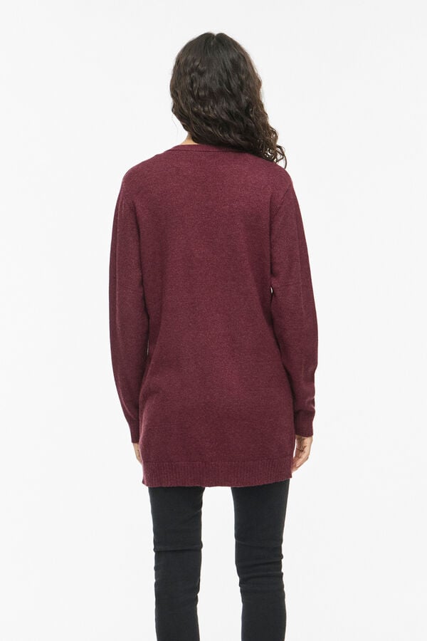 Vila Knit long cardigan Red