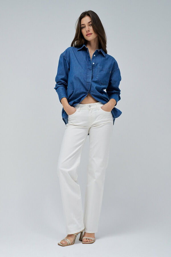 Salsa Jeans Calça jeans reta de cintura baixa Tostado