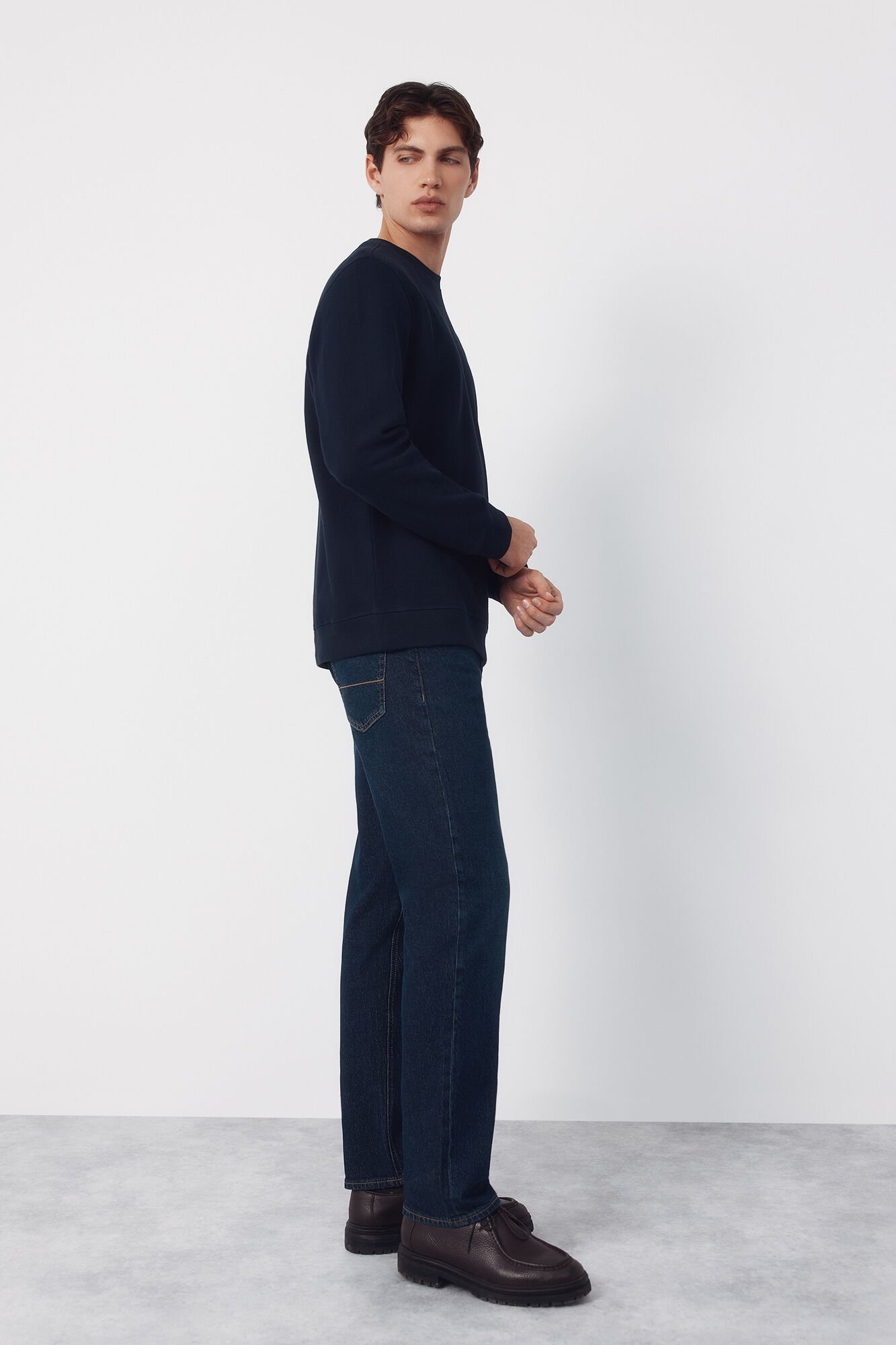 Cortefiel Textured crew neck sweatshirt