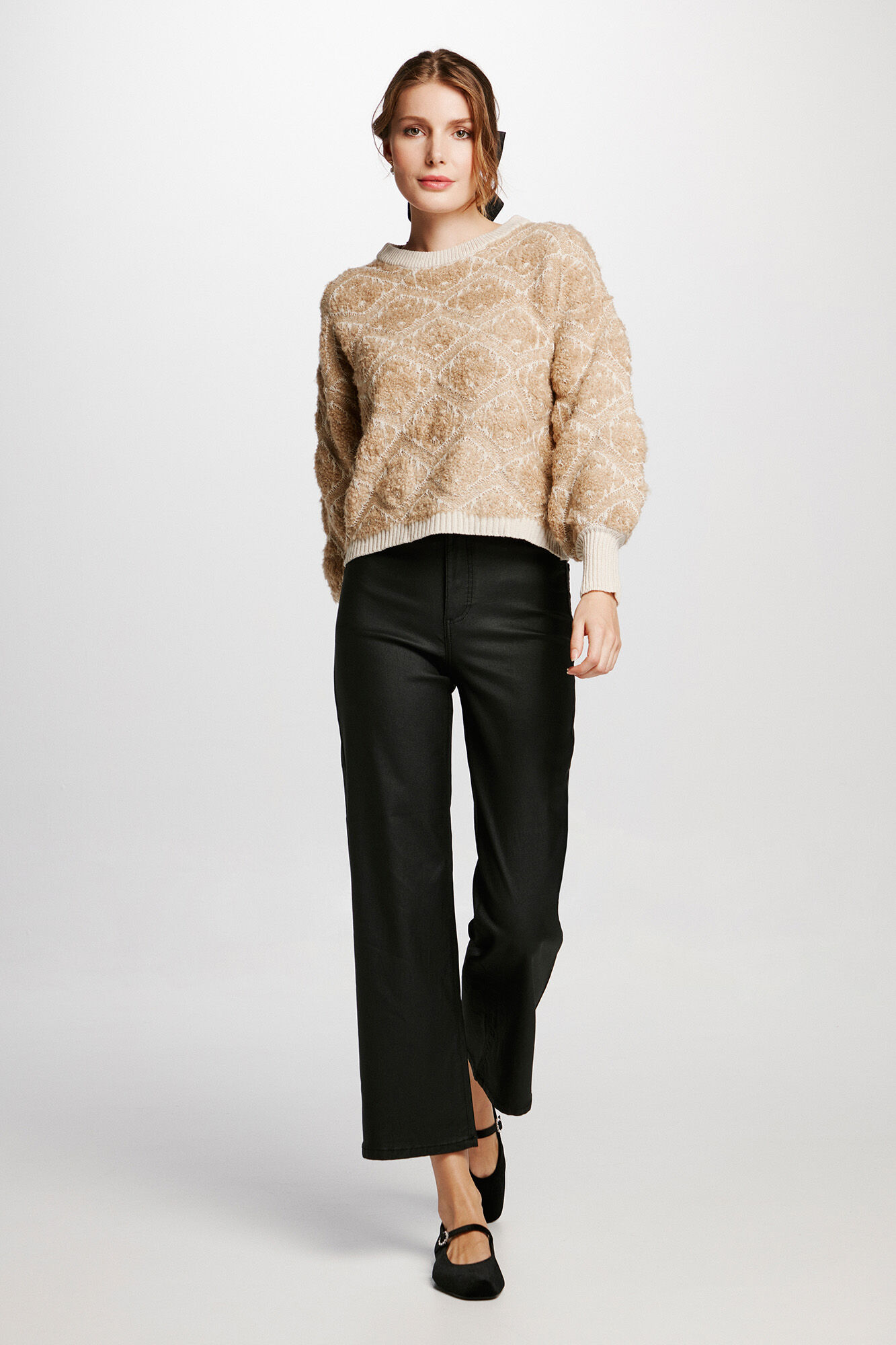 Faux fur jumper shop zara