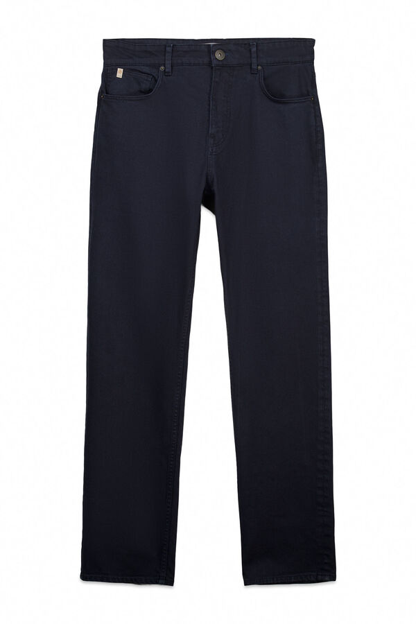 Cortefiel 5-pocket regular fit coloured trousers Navy