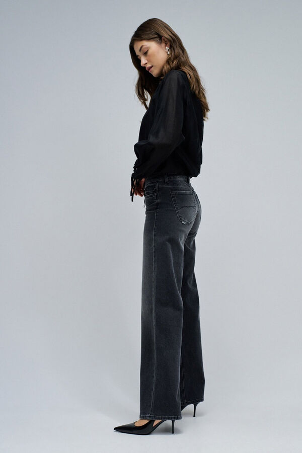 Salsa Jeans Calça jeans larga de cintura baixa Preto