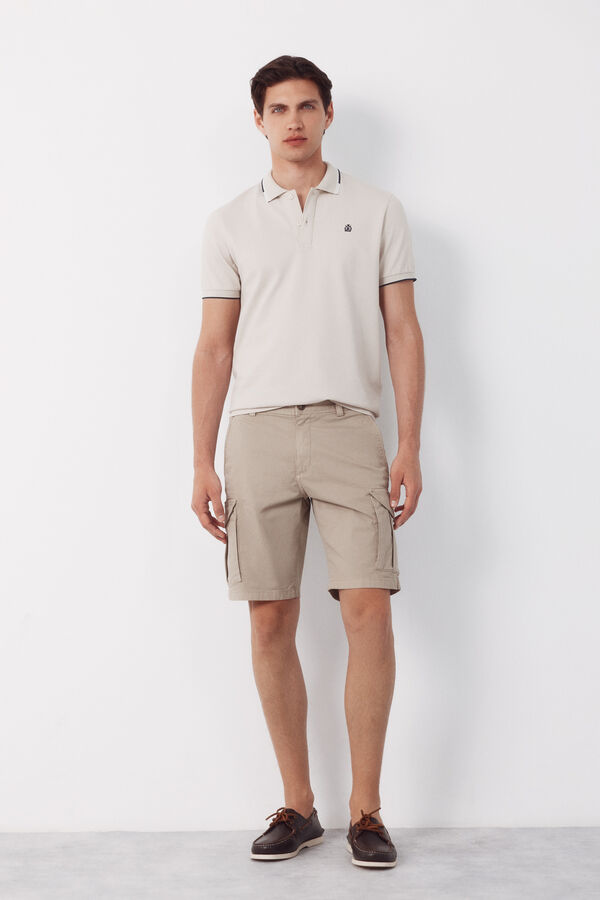 Cortefiel Cargo Bermuda shorts Beige