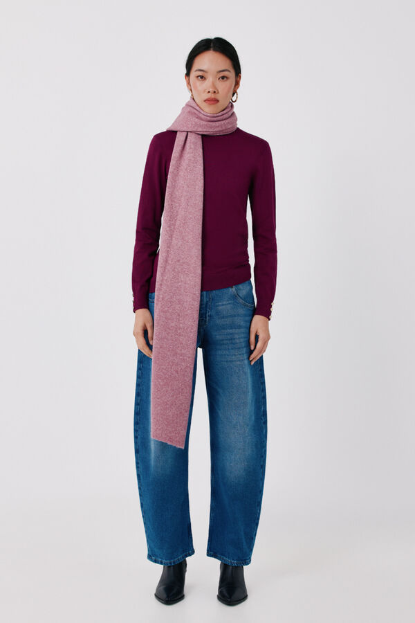 Cortefiel Roll neck jumper Maroon