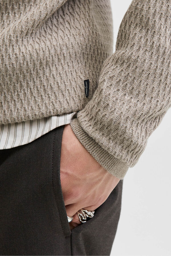 Jack & Jones Camisola básica com gola redonda Cinzento