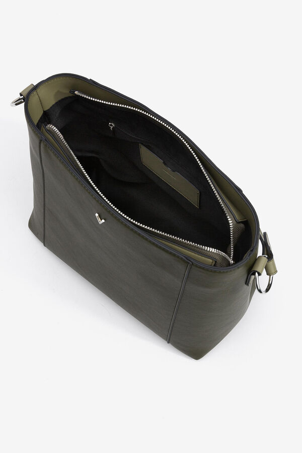 Cortefiel Faux leather bag Green